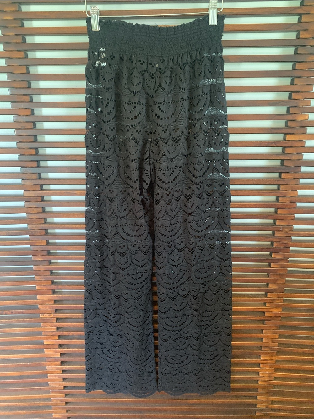 Miken Swim Crochet Wide Leg Coverup Pants - Picture 5 of 7